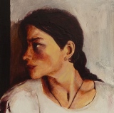 Pensive - 30 x 30 cm - 2012 - PAYSANNES (toiles)