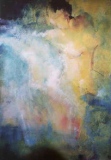 Cascade et nu - 100 x 70 cm - 2001 - ABSTRAIT (toiles)