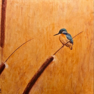 Le bleuet - 2025 - 60 x 60 cm - ANIMAUX